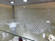 A quantity of cut glass crystal & other glassware