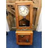 An oak cased British Time Recorder Co. Ltd workclo