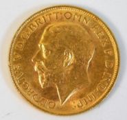 A 1911 King George V full gold sovereign