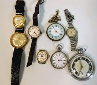 A quantity of mixed vintage watches including Bure
