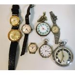 A quantity of mixed vintage watches including Bure