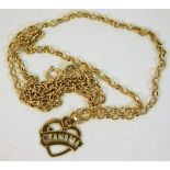 A 9ct gold 18in necklace with "Grandma" pendant 4.