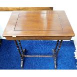 A c.1900 mahogany side table with turned legs & se