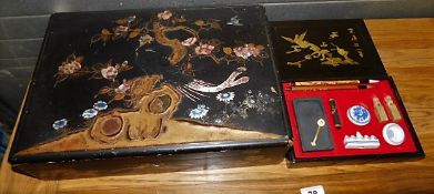 A Japanese lacquer ware album, some faults twinned