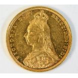 An 1893 Queen Victoria Jubilee Head full gold sove