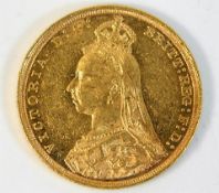 An 1893 Queen Victoria Jubilee Head full gold sove