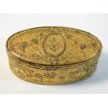 A French 19thC. ormolu snuff box 3.5in wide