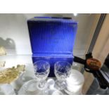 Four boxes of "Doulton" glasses by Webb Corbett (e