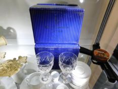 Four boxes of "Doulton" glasses by Webb Corbett (e