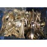 A quantity of silver plated flatware including Kin
