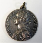 A white metal Bonnie Prince Charlie & Princess Cle