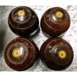 A set of four Thomas Taylor bowls 4 Bias 3