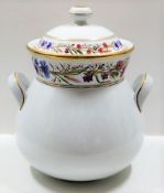 A 19thC. porcelain crock pot by T. C. Browne, West