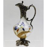 A good 19thC. enameled glass ewer set with ornate