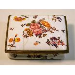 An antique enamel patch box with floral décor 2.62