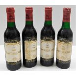 Four 1966 half bottles of Baron Philippe De Rothsc