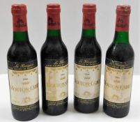 Four 1966 half bottles of Baron Philippe De Rothsc