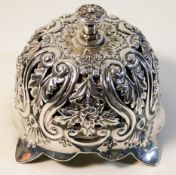 An ornate Victorian Birmingham silver servant call