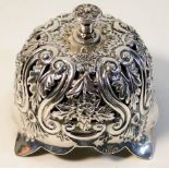 An ornate Victorian Birmingham silver servant call