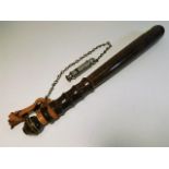 An early 20thC. police truncheon & metropolitan wh