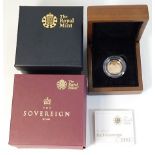 A 2012 Royal Mint boxed & cased QEII half gold pro