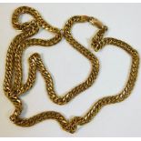 A 21in long 9ct gold curb chain 23.1g