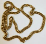 A 21in long 9ct gold curb chain 23.1g