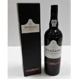 A boxed bottle of Graham's vintage port year 2000