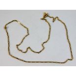 A 9ct gold 15in chain 1.9g