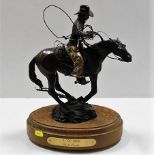 A bronze 26/30 limited edition model of horse & co