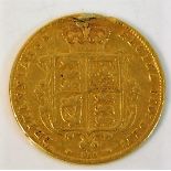 A formerly mounted 1880 Queen Victoria half gold s