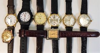 A quantity of eight gents watches including one si
