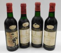 Four 1964 half bottles of Baron Philippe De Rothsc