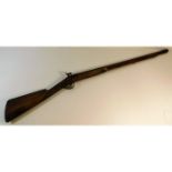 A 19thC. percussion rifle 46in long. Provenance: S