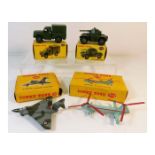 Four boxed Dinky diecast toy vehicles: Gloster Jav