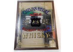 A Chivas Regal Whisky advertising mirror 25.5in x