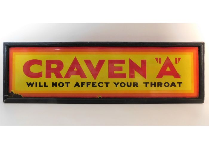 A large vintage mounted Craven "A" Will Not Affect