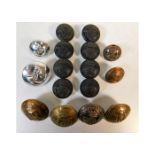 A quantity of DCLI & Rifle Brigade buttons. Proven