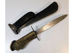 A USAAF survival folding knife twinned with a horn