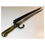 A 19thC. French Chassepot 1868 bayonet & scabbard