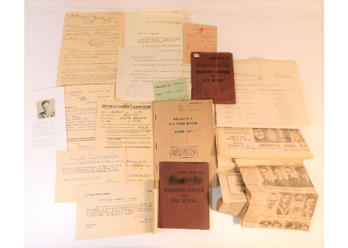 A quantity of ephemera mostly relating to soldier