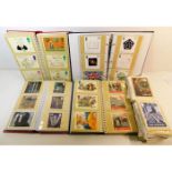 Two stamp postcard albums, approx. 280 no. & appro