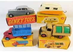 Four boxed Dinky diecast toy vehicles: Rolls Royce