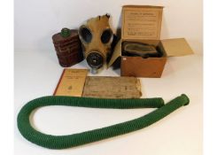 A 1938 British respirator, a civilian gas mask in