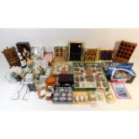 A quantity of dolls house furniture & miniature ac