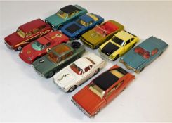 A quantity of ten vintage Corgi diecast toy vehicl