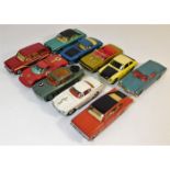 A quantity of ten vintage Corgi diecast toy vehicl