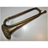 A brass bugle presented by Glossop & District Roya