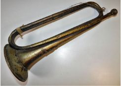 A brass bugle presented by Glossop & District Roya