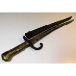 A French 19thC. Chassepot bayonet & scabbard 1866